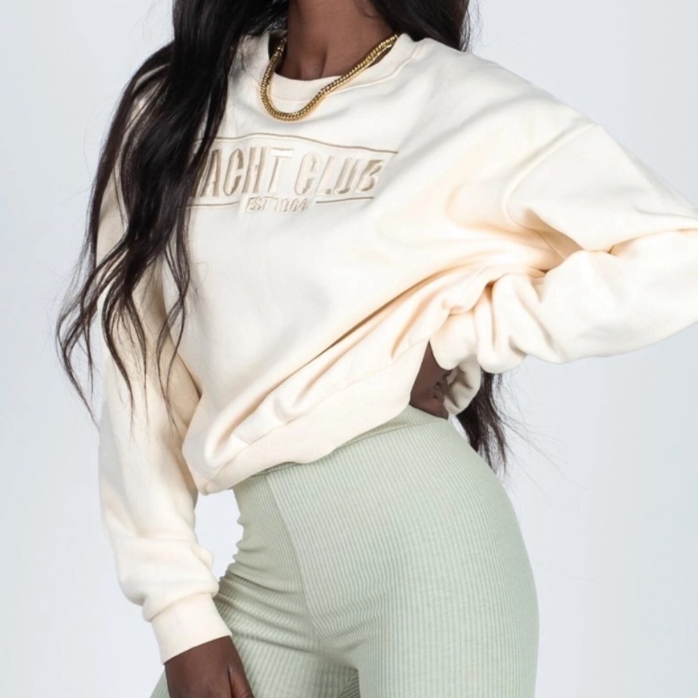 PRINCESS POLLY Cream Yacht Club Sweater